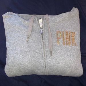 PINK full zip hoodie